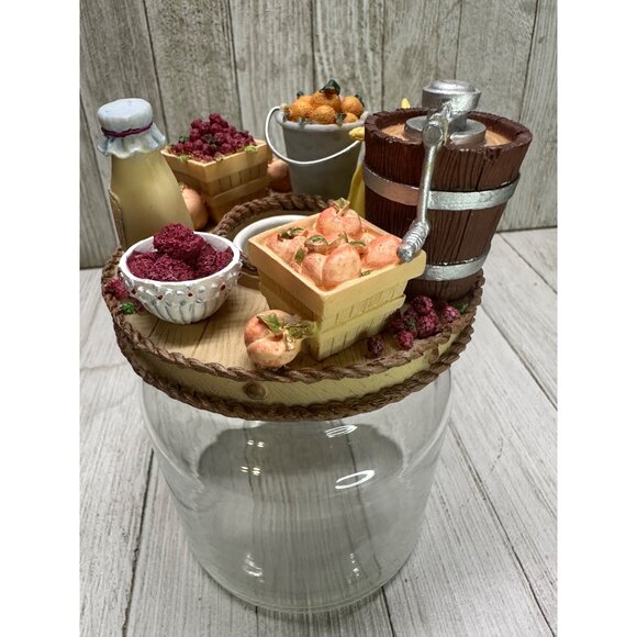 Vtg Old Virginia Candle Co Candle Capper Country with Bottle Glass Jar 6.5" Tall - Picture 6 of 16